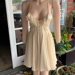 Beautiful Cream Ruffle Dress